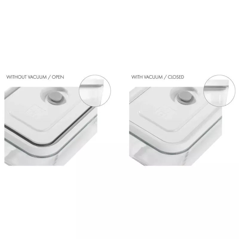 Recipiente universal de vidro para armazenamento ZWILLING FRESH & SAVE Retangular 2,85 L, adequado para micro-ondas, tampa removível