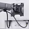 StarTech.com Suporte de secretária para três monitores até três ecrãs de 27 polegadas, VESA 75x75/100x100, ajuste dos braços sem ferramentas, montagem por grampo C/passagem de cabos, braços com apoio de mola