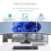StarTech.com Suporte de secretária para três monitores até três ecrãs de 27 polegadas, VESA 75x75/100x100, ajuste dos braços sem ferramentas, montagem por grampo C/passagem de cabos, braços com apoio de mola