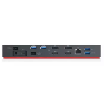 Lenovo 40AN0135EU docking station/replicador de portas para portátil com fios Thunderbolt 3 preto, vermelho