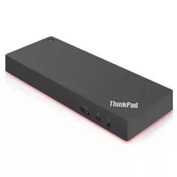 Lenovo 40AN0135EU docking station/replicador de portas para portátil com fios Thunderbolt 3 preto, vermelho