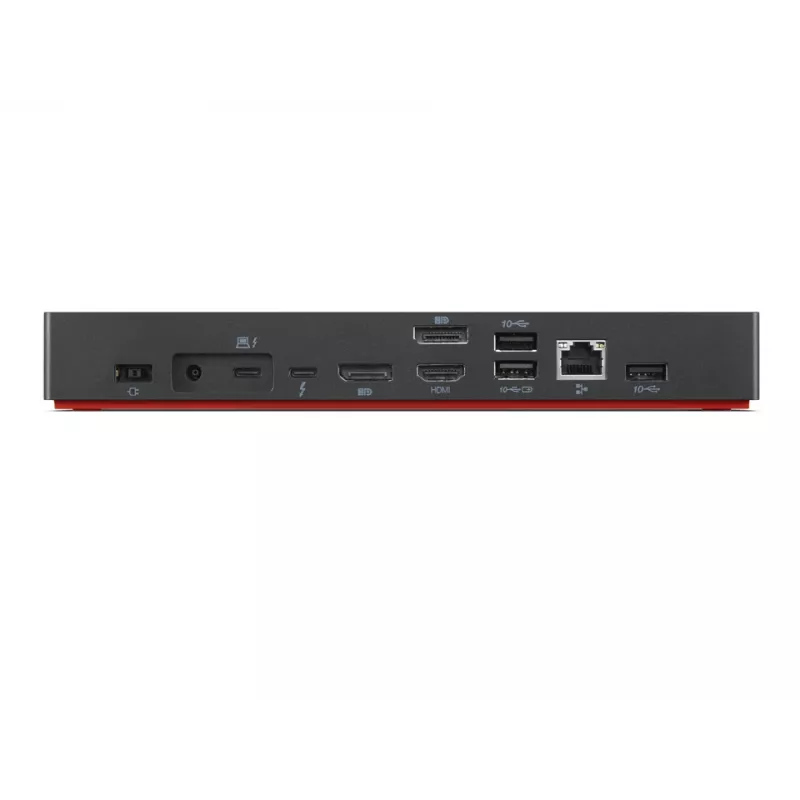 Lenovo 40B00300UK docking station/replicador de portas para portátil com fios Thunderbolt 4 preto, vermelho