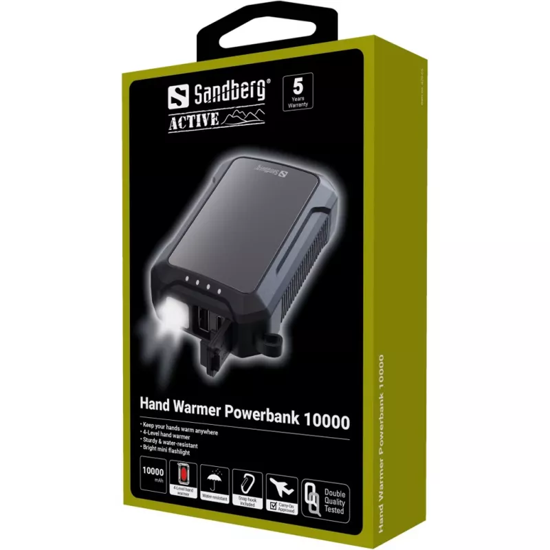 Powerbank portátil Sandberg aquecedor de mãos 10000 mAh