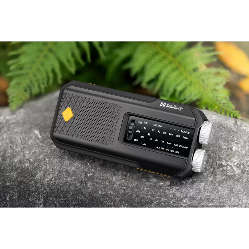 Sandberg Survivor Radio All-in-1 2000, portátil, AM, FM, 87–180 MHz, 520–1710 kHz, 3 W, analógico