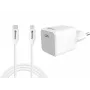 Carregador AC Sandberg 20W USB-C + Lightning 1M carregamento rápido branco