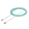 Cabo de fibra ótica multimodo StarTech.com 10m (32.8ft) LC para LC (UPC) OM4 com patilhas push-pull, 50/125µm, 100G, resistente a dobras, baixa atenuação de inserção – cabo de ligação de fibra LSZH