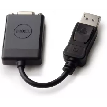 Adaptador de cabo de vídeo DELL 492-11715 DisplayPort para VGA preto