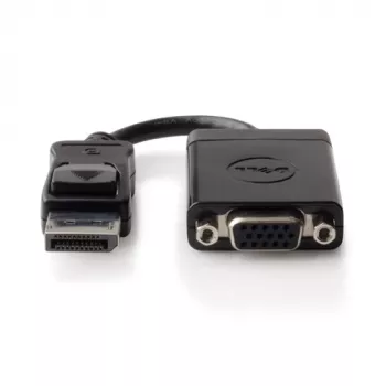 Adaptador de cabo de vídeo DELL 492-11715 DisplayPort para VGA preto