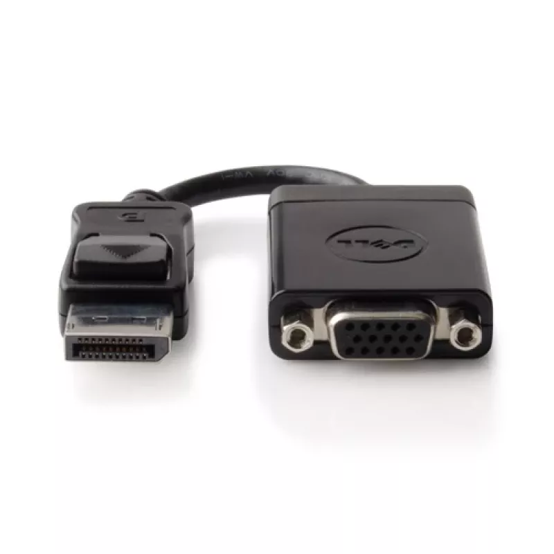 Adaptador de cabo de vídeo DELL 492-11715 DisplayPort para VGA preto