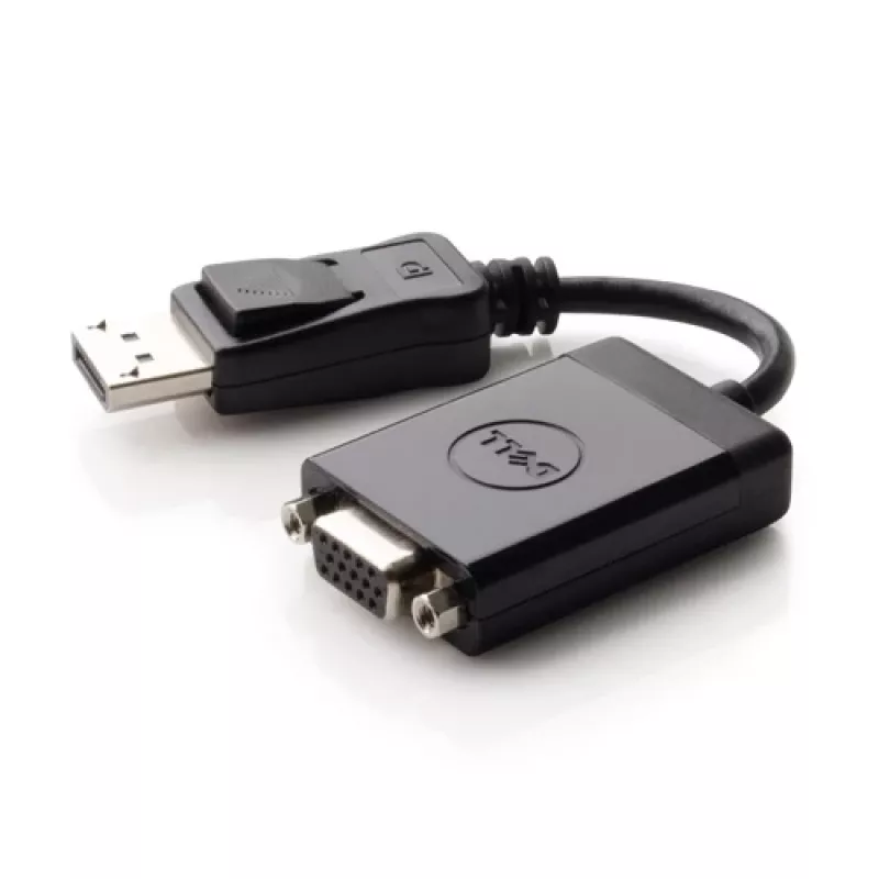 Adaptador de cabo de vídeo DELL 492-11715 DisplayPort para VGA preto