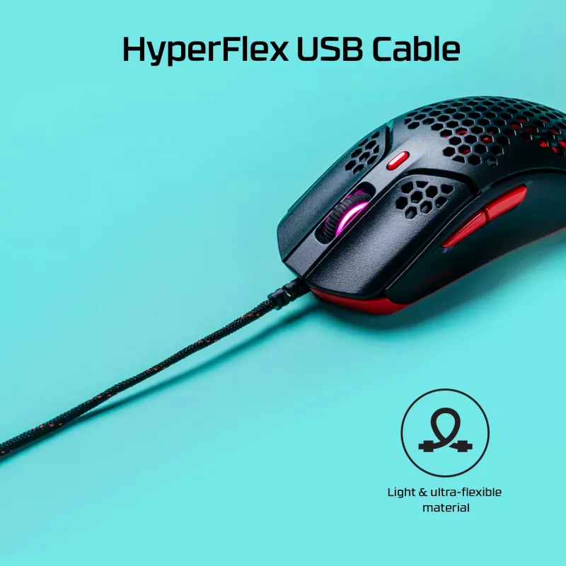 HyperX Pulsefire Haste - rato gaming (preto-vermelho)