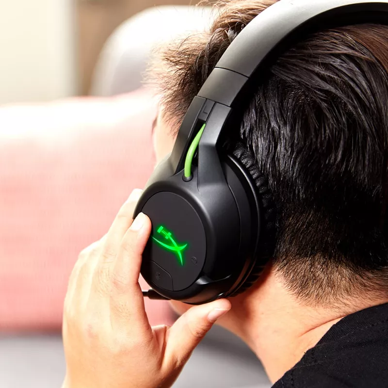 HyperX CloudX Flight – headset gaming sem fios (preto-verde) – Xbox