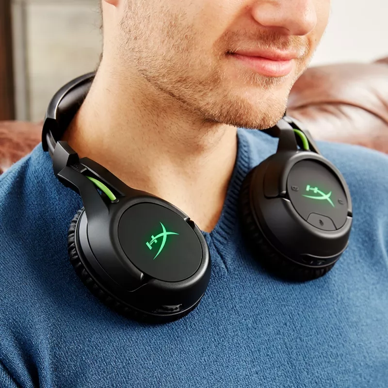 HyperX CloudX Flight – headset gaming sem fios (preto-verde) – Xbox