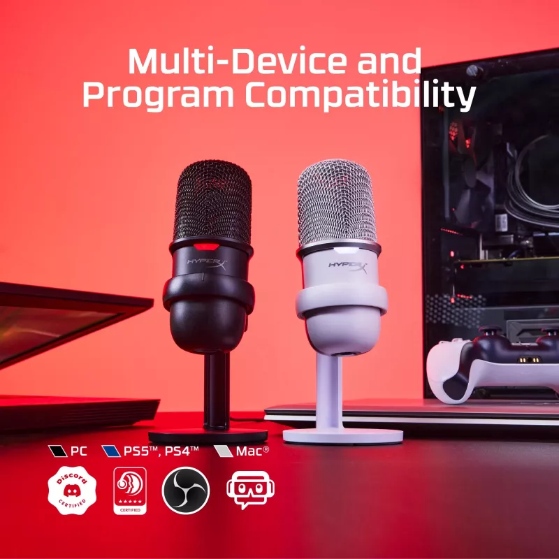 HyperX SoloCast - microfone USB (preto)