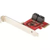 Placa SATA PCIe StarTech.com - placa de expansão SATA PCIe de 4 portas - 6 Gbit/s - chapa low-profile - conectores SATA empilhados - ASM1164 Non-RAID - conversor PCI Express para SATA