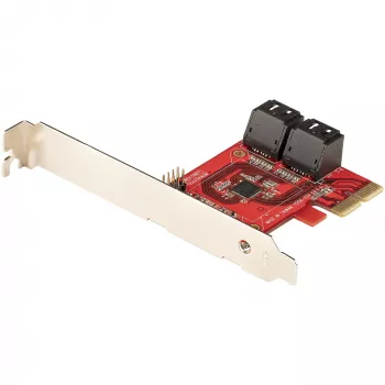Placa SATA PCIe StarTech.com - placa de expansão SATA PCIe de 4 portas - 6 Gbit/s - chapa low-profile - conectores SATA empilhados - ASM1164 Non-RAID - conversor PCI Express para SATA