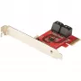 Placa SATA PCIe StarTech.com - placa de expansão SATA PCIe de 4 portas - 6 Gbit/s - chapa low-profile - conectores SATA empilhados - ASM1164 Non-RAID - conversor PCI Express para SATA
