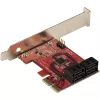 Placa SATA PCIe StarTech.com - placa de expansão SATA PCIe de 4 portas - 6 Gbit/s - chapa low-profile - conectores SATA empilhados - ASM1164 Non-RAID - conversor PCI Express para SATA