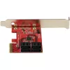 Placa SATA PCIe StarTech.com - placa de expansão SATA PCIe de 4 portas - 6 Gbit/s - chapa low-profile - conectores SATA empilhados - ASM1164 Non-RAID - conversor PCI Express para SATA
