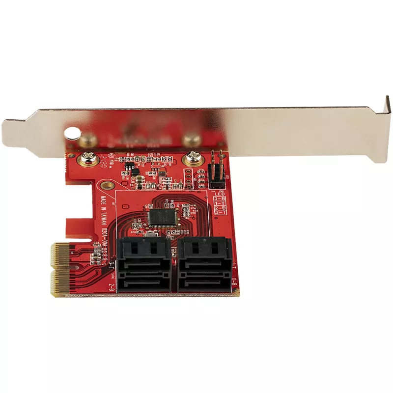 Placa SATA PCIe StarTech.com - placa de expansão SATA PCIe de 4 portas - 6 Gbit/s - chapa low-profile - conectores SATA empilhados - ASM1164 Non-RAID - conversor PCI Express para SATA
