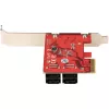 Placa SATA PCIe StarTech.com - placa de expansão SATA PCIe de 4 portas - 6 Gbit/s - chapa low-profile - conectores SATA empilhados - ASM1164 Non-RAID - conversor PCI Express para SATA