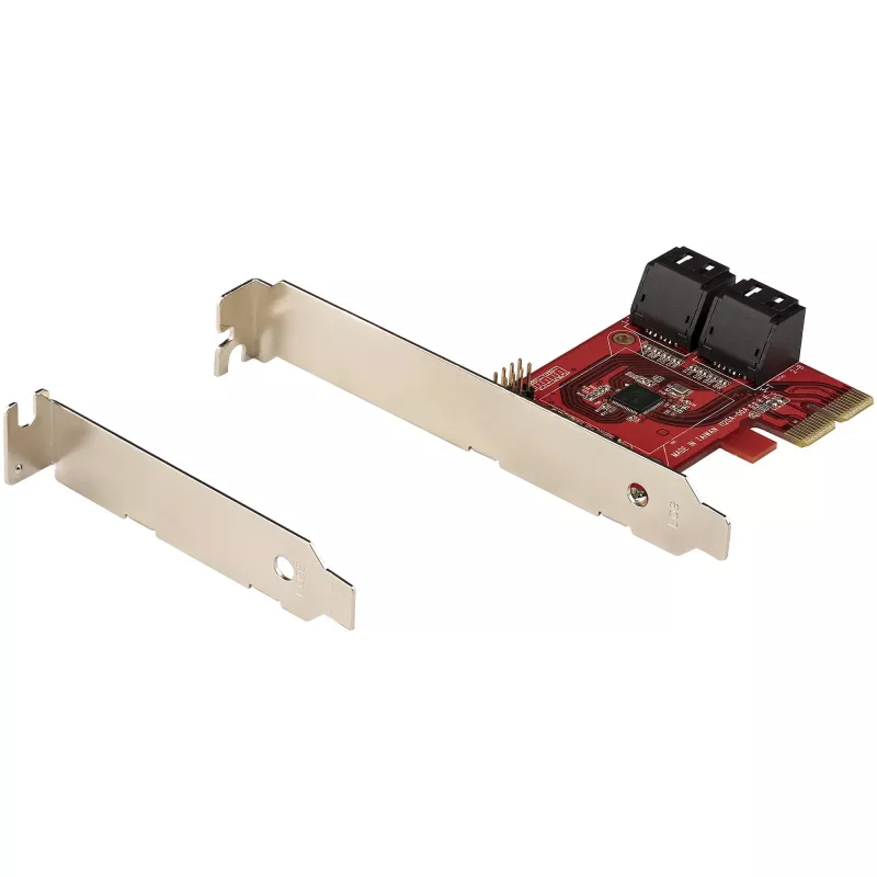 Placa SATA PCIe StarTech.com - placa de expansão SATA PCIe de 4 portas - 6 Gbit/s - chapa low-profile - conectores SATA empilhados - ASM1164 Non-RAID - conversor PCI Express para SATA