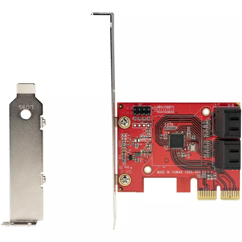 Placa SATA PCIe StarTech.com - placa de expansão SATA PCIe de 4 portas - 6 Gbit/s - chapa low-profile - conectores SATA empilhados - ASM1164 Non-RAID - conversor PCI Express para SATA