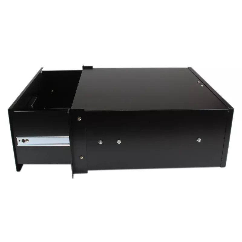 Gaveta de armazenamento StarTech.com 4U preta em aço para racks e armários de 19in