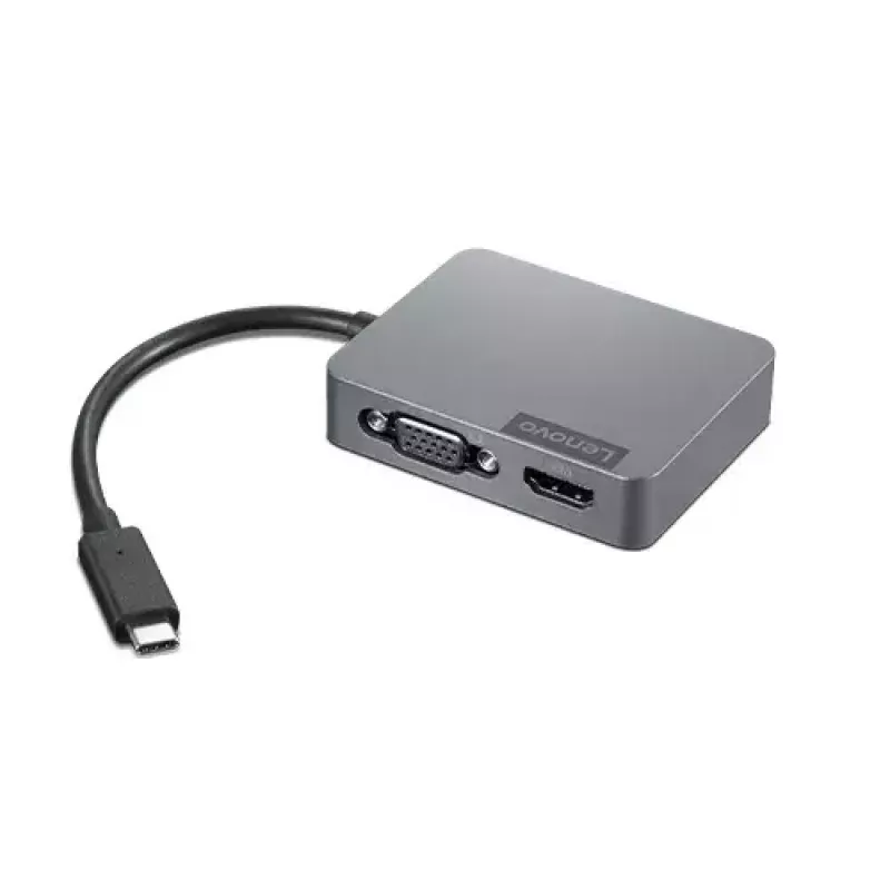 Dock/replicador de portas para portátil Lenovo 4X91A30366 com fios USB 2.0 Type-C cinzento