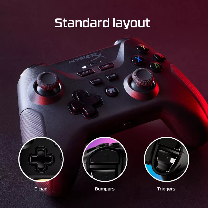 HyperX Clutch – comando de gaming sem fios (preto) – dispositivos móveis/PC