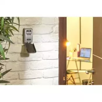 Cofre de parede MASTER LOCK médio com botão rotativo iluminado porta-chaves Select Access® cinzento