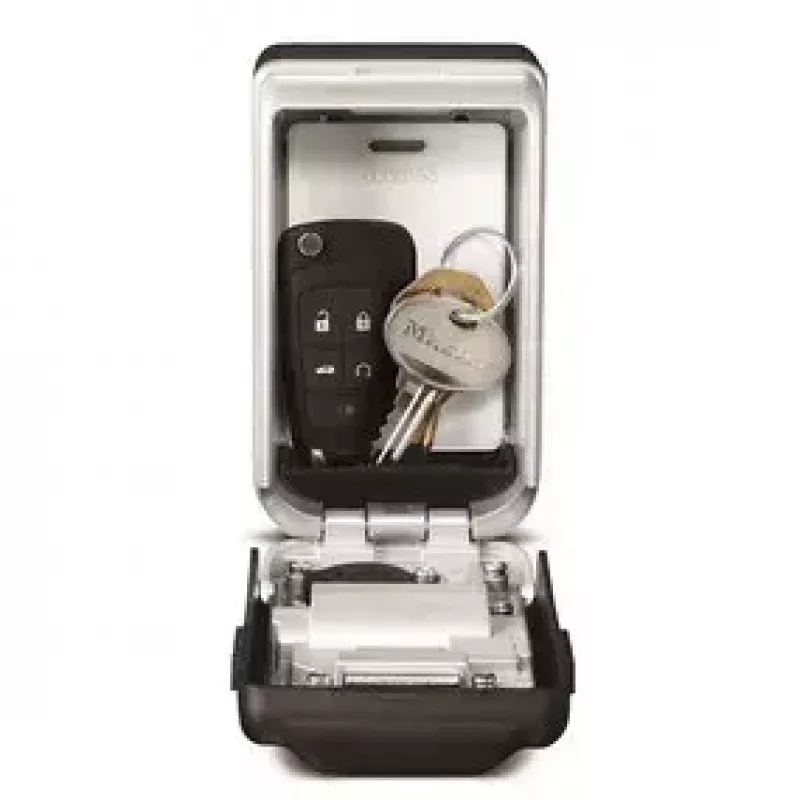 Cofre de parede MASTER LOCK médio com botão rotativo iluminado porta-chaves Select Access® cinzento