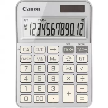 Calculadora básica Canon KS-125KB de secretária 12 dígitos Prateado