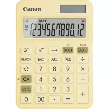 Calculadora básica Canon LS-125KB 12 dígitos Amarelo Cálculo fiscal Alimentação dupla