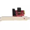 Placa SATA PCIe StarTech.com – Placa de expansão PCIe SATA de 6 portas – 6 Gbit/s – Perfil baixo/alto – Conectores SATA empilhados – ASM1166 Non-RAID – Conversor PCI Express para SATA