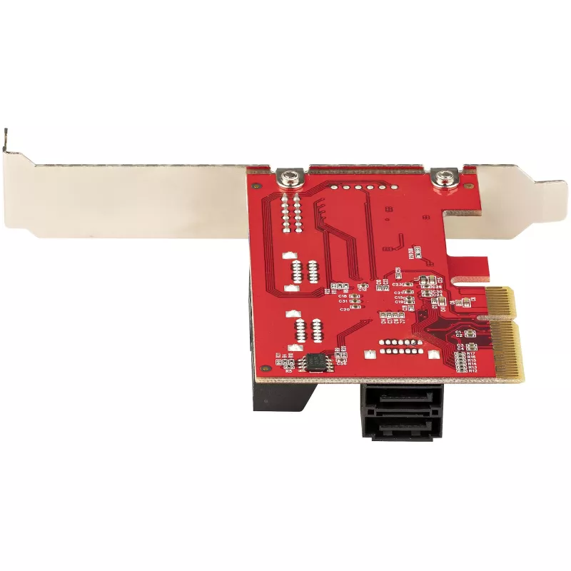 Placa SATA PCIe StarTech.com – Placa de expansão PCIe SATA de 6 portas – 6 Gbit/s – Perfil baixo/alto – Conectores SATA empilhados – ASM1166 Non-RAID – Conversor PCI Express para SATA