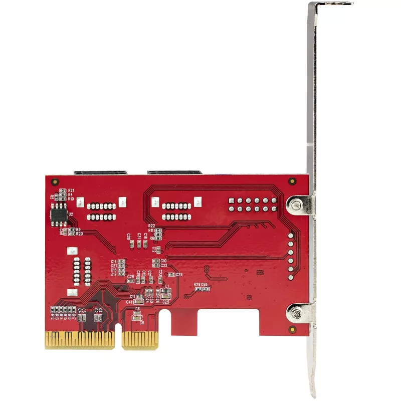 Placa SATA PCIe StarTech.com – Placa de expansão PCIe SATA de 6 portas – 6 Gbit/s – Perfil baixo/alto – Conectores SATA empilhados – ASM1166 Non-RAID – Conversor PCI Express para SATA