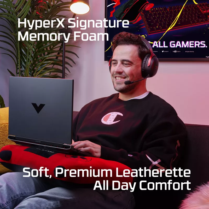 HyperX Cloud III Wireless - headset gaming, preto; vermelho, China, circumaural, fechado, ativo, 155 mm