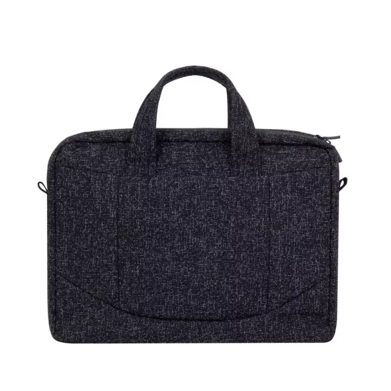Mala de tiracolo Rivacase 7931 39,6 cm 15,6 polegadas preto branco