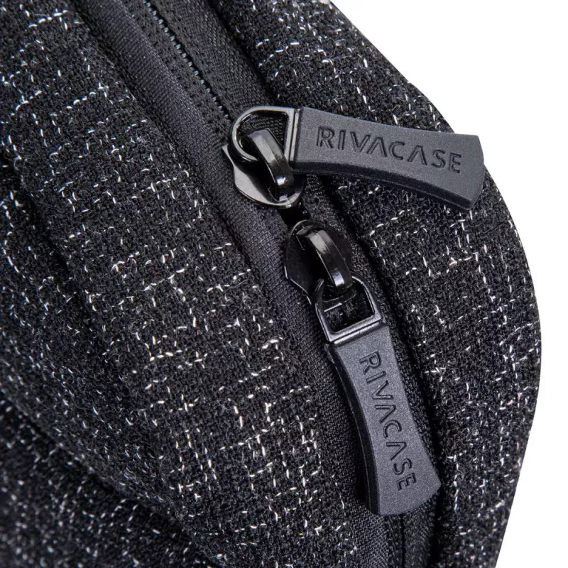 Mala de tiracolo Rivacase 7931 39,6 cm 15,6 polegadas preto branco