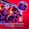 HyperX Clutch Gladiate – comando gaming RGB com fios – Xbox, gamepad, Xbox One, Xbox Series X, com fios, USB, USB Type-A, USB Type-C, transparente