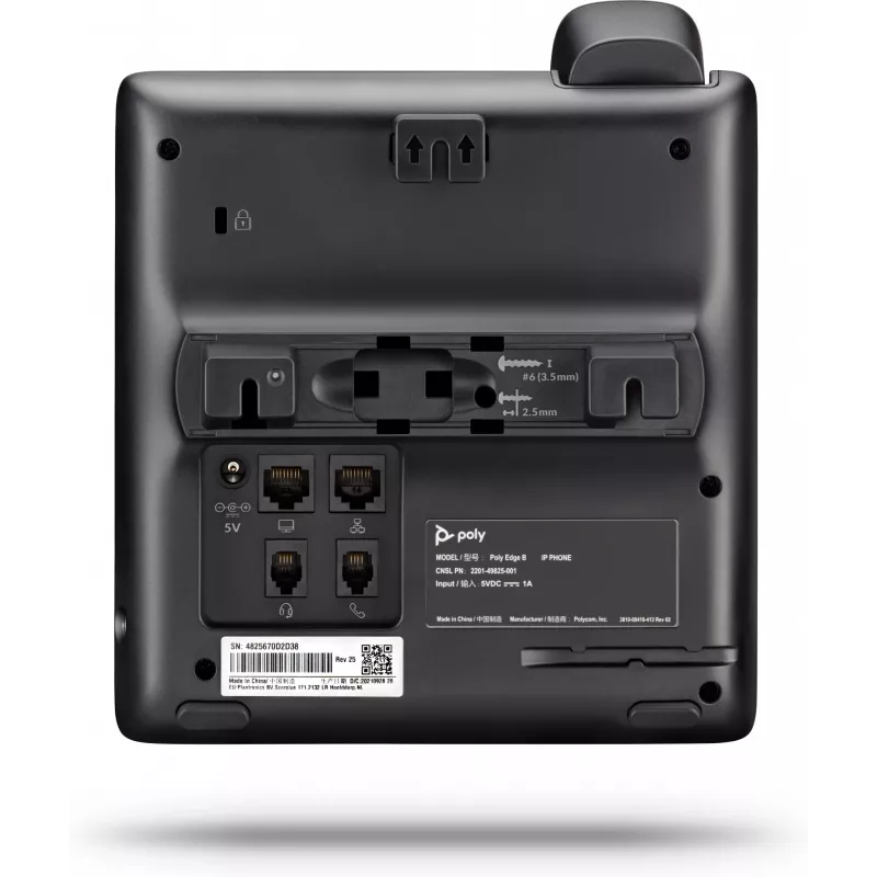 HP Poly Edge B20 82M83AA telefone IP, PoE, SIP, 8 linhas, auscultador com fio, preto