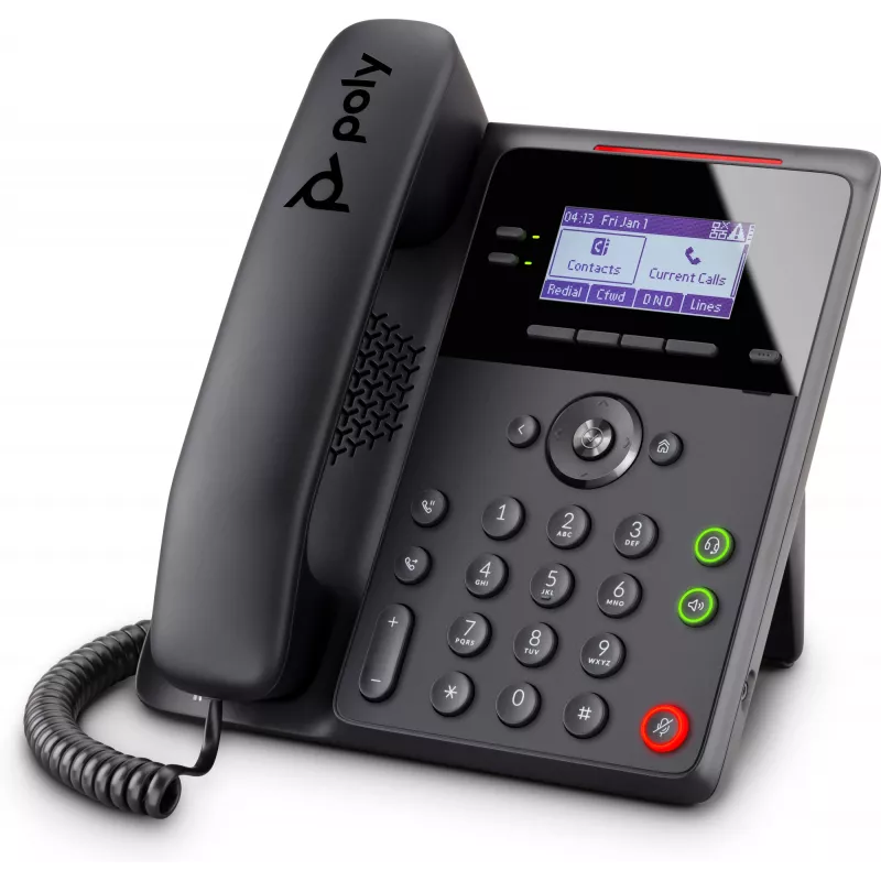 HP Poly Edge B20 82M83AA telefone IP, PoE, SIP, 8 linhas, auscultador com fio, preto