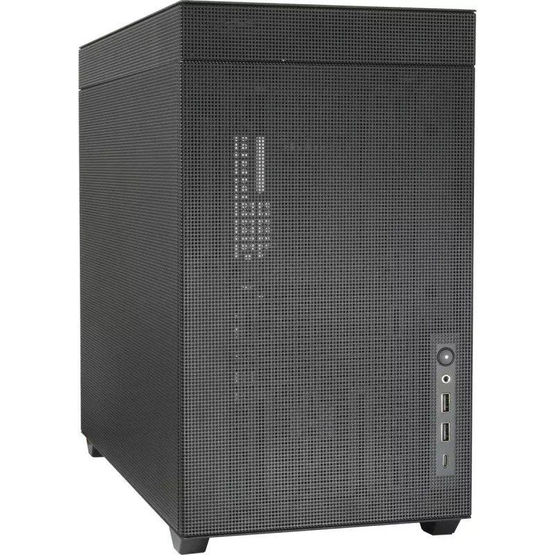 Caixa de PC Mini-Torre INTER-TECH IM-2 Expander, Mini-ITX/Micro ATX, suporta fontes de alimentação ATX/SFX, unidades de 2,5 polegadas e 3,5 polegadas, ventoinhas frontais/superiores 120/140 mm, preta
