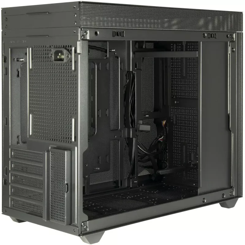 Caixa de PC Mini-Torre INTER-TECH IM-2 Expander, Mini-ITX/Micro ATX, suporta fontes de alimentação ATX/SFX, unidades de 2,5 polegadas e 3,5 polegadas, ventoinhas frontais/superiores 120/140 mm, preta