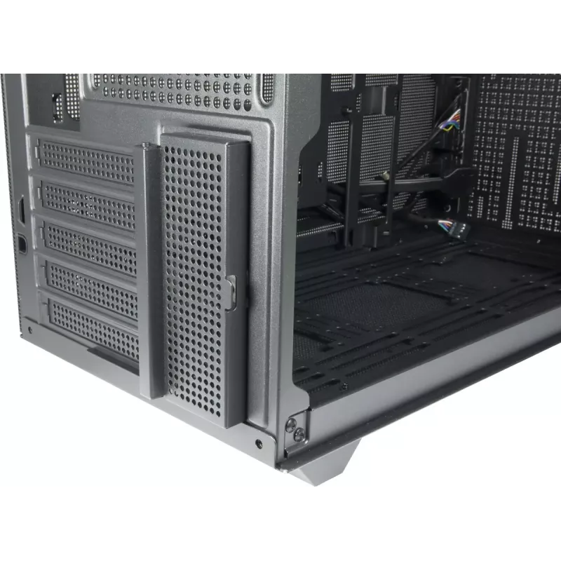 Caixa de PC Mini-Torre INTER-TECH IM-2 Expander, Mini-ITX/Micro ATX, suporta fontes de alimentação ATX/SFX, unidades de 2,5 polegadas e 3,5 polegadas, ventoinhas frontais/superiores 120/140 mm, preta
