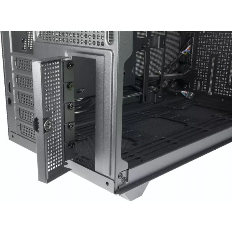 Caixa de PC Mini-Torre INTER-TECH IM-2 Expander, Mini-ITX/Micro ATX, suporta fontes de alimentação ATX/SFX, unidades de 2,5 polegadas e 3,5 polegadas, ventoinhas frontais/superiores 120/140 mm, preta