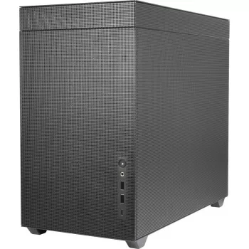 Caixa de PC Mini-Torre INTER-TECH IM-2 Expander, Mini-ITX/Micro ATX, suporta fontes de alimentação ATX/SFX, unidades de 2,5 polegadas e 3,5 polegadas, ventoinhas frontais/superiores 120/140 mm, preta