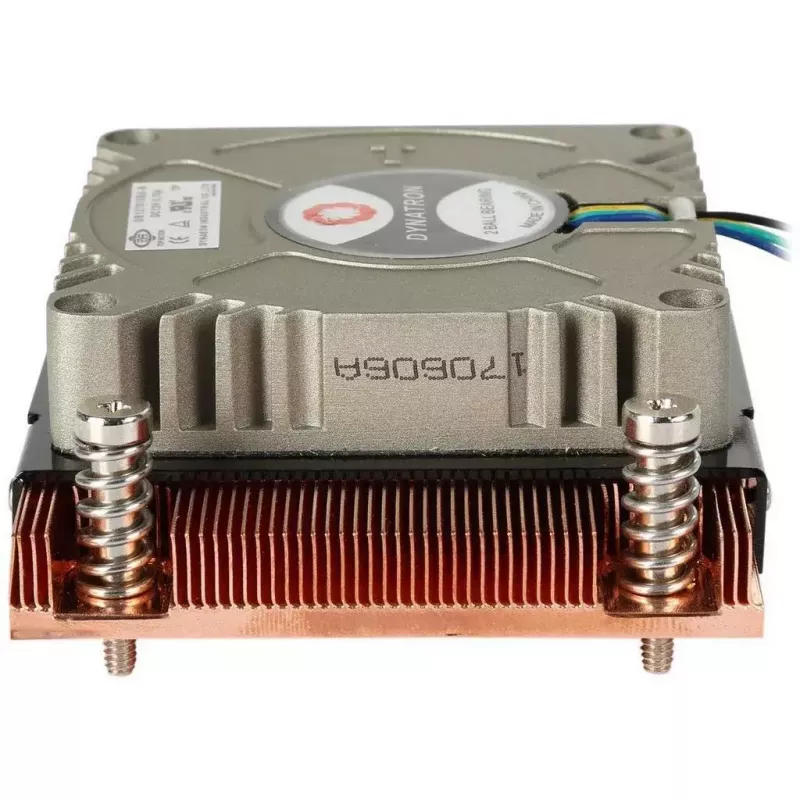 Dissipador de ar Dynatron A-18 para processador, 7 cm, cobre, cinzento