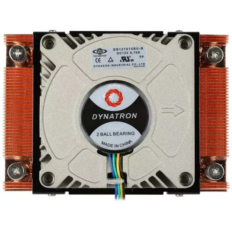Dissipador de ar Dynatron A-18 para processador, 7 cm, cobre, cinzento